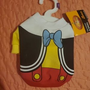 NWT Disney Pet Costume Extra Small - PINOCCHIO - Dog clothes shirt Halloween